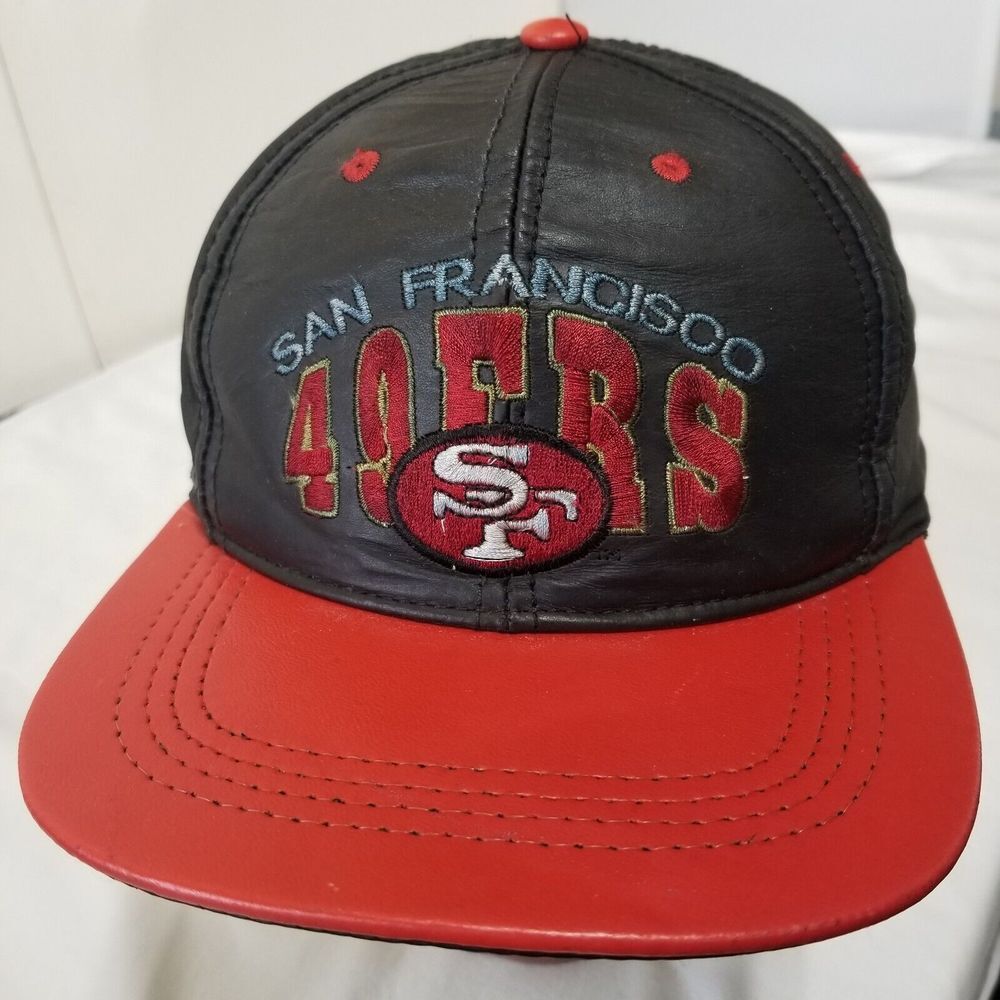 Vintage San Fransisco 49ers Hat Snapback leather type NFL logo cap